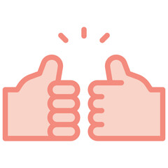Obraz premium thumbs up two tone icon