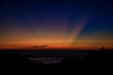 Sunset over Ionian sea, Corfi, Greece