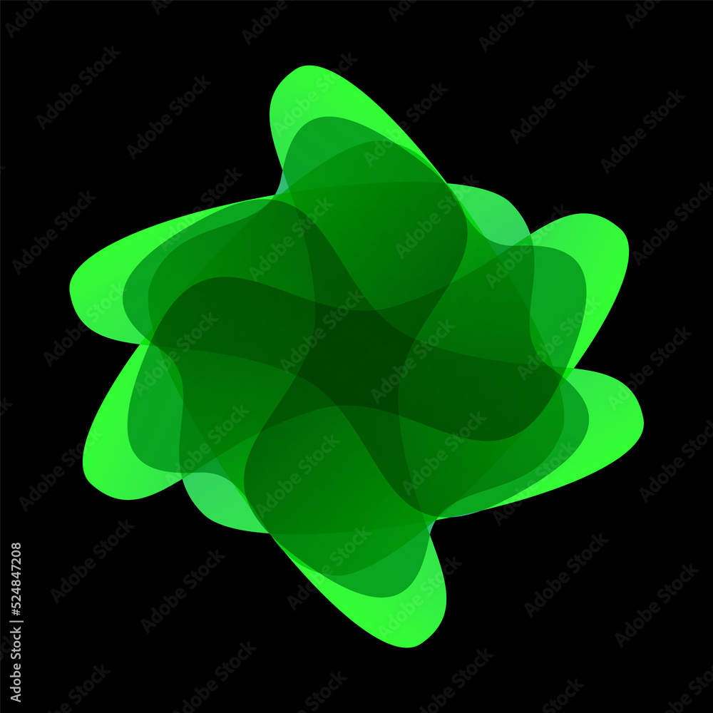 Aufkleber blur gradient colors logo with soft transition effect. abstract green fluid symbol. modern futuristi