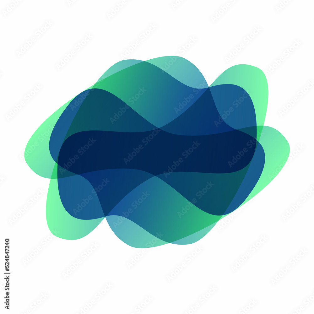 Aufkleber flux logo consisting blur gradient colorful circles shapes with soft transition effect. abstract flu