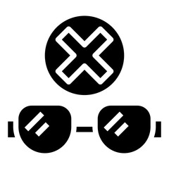 Obraz premium GLASSES glyph icon