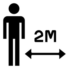 SOCIAL DISTANCING glyph icon