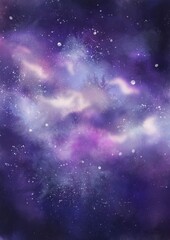 Starry night sky, space illustration.