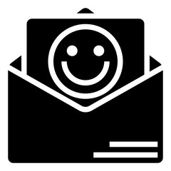 SMILE EMAIL glyph icon