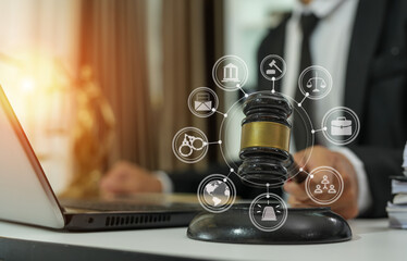 justice and law concept.Male judge Consultation and legal concepts, lawyers, 