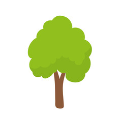 Vector green tree element. fertile forest for decoration
