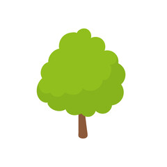 Vector green tree element. fertile forest for decoration