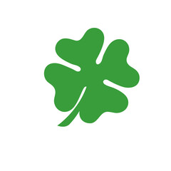 four leaf cover vector good luck symbol.