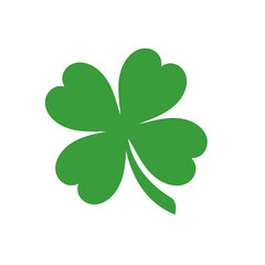 four leaf cover vector good luck symbol.