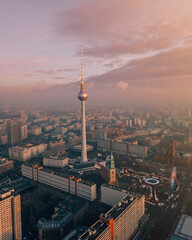 Cityscape of Berlin Mitte in Germany during sunset © SmallWorldProduction