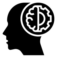 BRAIN PROCESS glyph icon