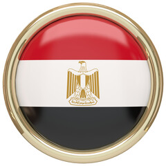 Badge with the Egyptian flag isolated on transparent background