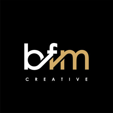 BFM Letter Initial Logo Design Template Vector Illustration