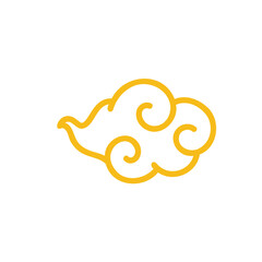 Golden cloud pattern. Chinese clouds for Chinese New Year decorations