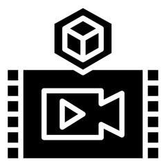 VIDEO glyph icon