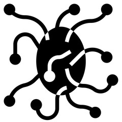 VIRUS 7 glyph icon