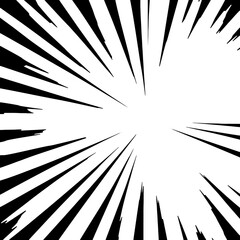 black and white sunburst comic background