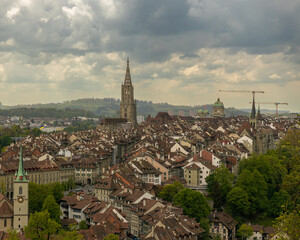 Fototapeta na wymiar Aerial view of Bern Switzerland