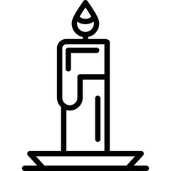 Obraz premium Candle Icon
