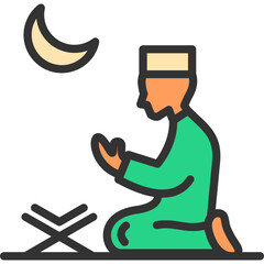 Muslim Praying Icon