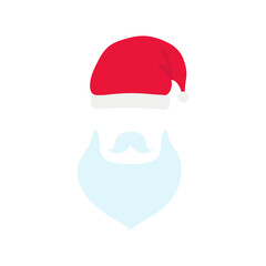 Vintage Santa Claus beard design vector. Christmas party decorations