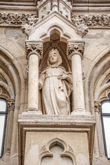 Architectural elements of the Matthias Cathedral in Budapest, Hungary.