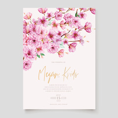 beautiful cherry blossom border and frame design