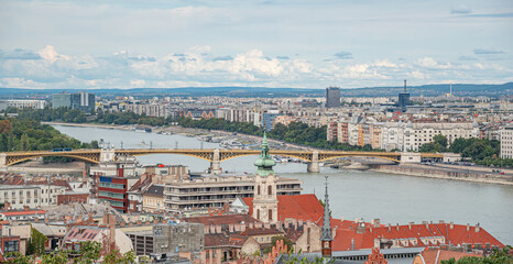 View of the city of Budapest from above in autumn, in Budapest, Hungary.