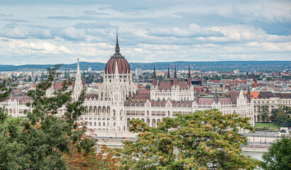 The building of the Hungarian Parliament in Budapest.