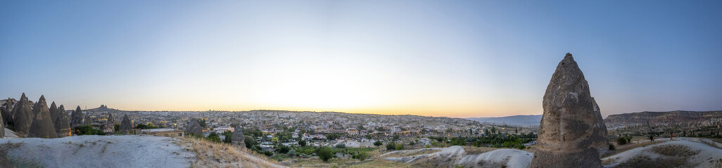 Fototapeta na wymiar Cappadocia mountain panorama, Turkey, Goreme village