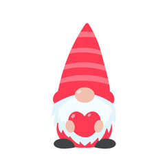 Christmas gnome. A little gnome wearing a red woolen hat. celebrate on christmas