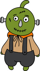 Cute Halloween Pumpkin, Pumpkin kid doy and girl illustration, Halloween decorations