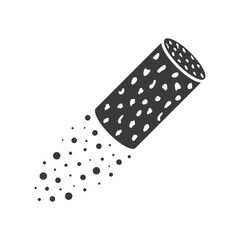 Wine cork glyph icon isolated on white background.Vector illustration.