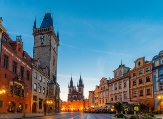 Obraz premium The Famous Astronomical Clock in Prague.