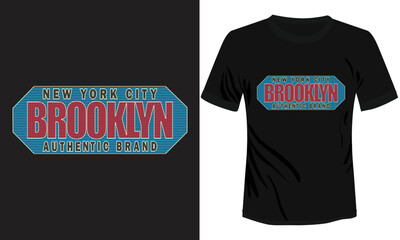 Fototapeta premium New York City Brooklyn Authentic Brand T-shirt Design