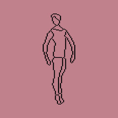 Pixeled human element