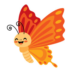 Flat Drawing Of A Butterfly