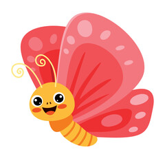 Flat Drawing Of A Butterfly