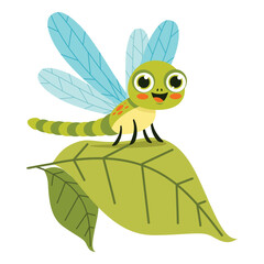 Cartoon Illustration Of A Dragonfly