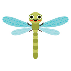 Cartoon Illustration Of A Dragonfly