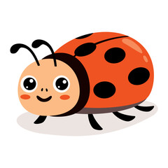 Cartoon Illustration Of A Ladybug