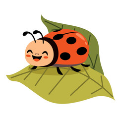 Cartoon Illustration Of A Ladybug