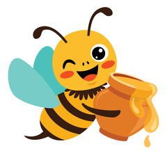 Cartoon Illustration Of A Bee