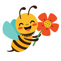Cartoon Illustration Of A Bee