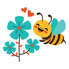 Cartoon Illustration Of A Bee