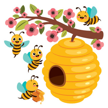 Honey Bees Comb Animation