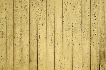 Yellow wood background, old wooden wall, painted texture.