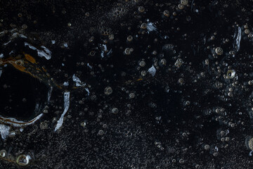 Beautiful view of water texture of abstract design with black tones.