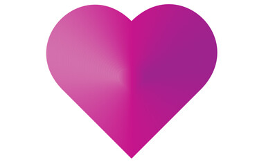 gradient colors heart icons set on white background.	