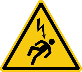 Electric hazard sign. High voltage danger